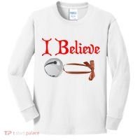 I Believe Christmas Bell Kids Long Sleeve Shirt thumb 0