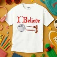 I Believe Christmas Bell Kids T-Shirt thumb 3