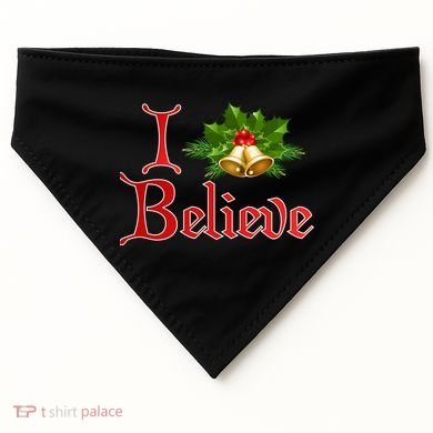 I Believe Christmas Bells USA-Made Doggie Bandana