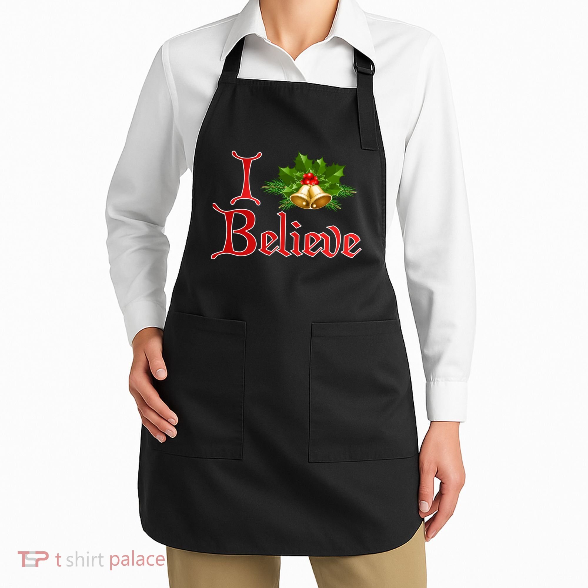 I Believe Christmas Bells Apron