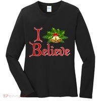 I Believe Christmas Bells Women's Long Sleeve Shirt thumb 0