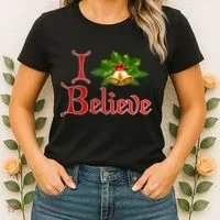 I Believe Christmas Bells Women's T-Shirt thumb 2