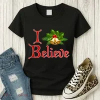 I Believe Christmas Bells Women's T-Shirt thumb 3