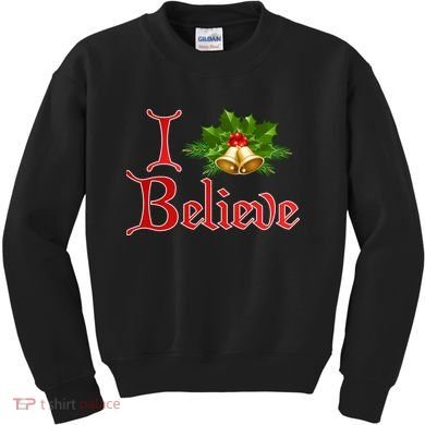 I Believe Christmas Bells Kids Sweatshirt
