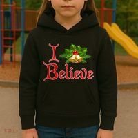 I Believe Christmas Bells Kids Hoodie thumb 3
