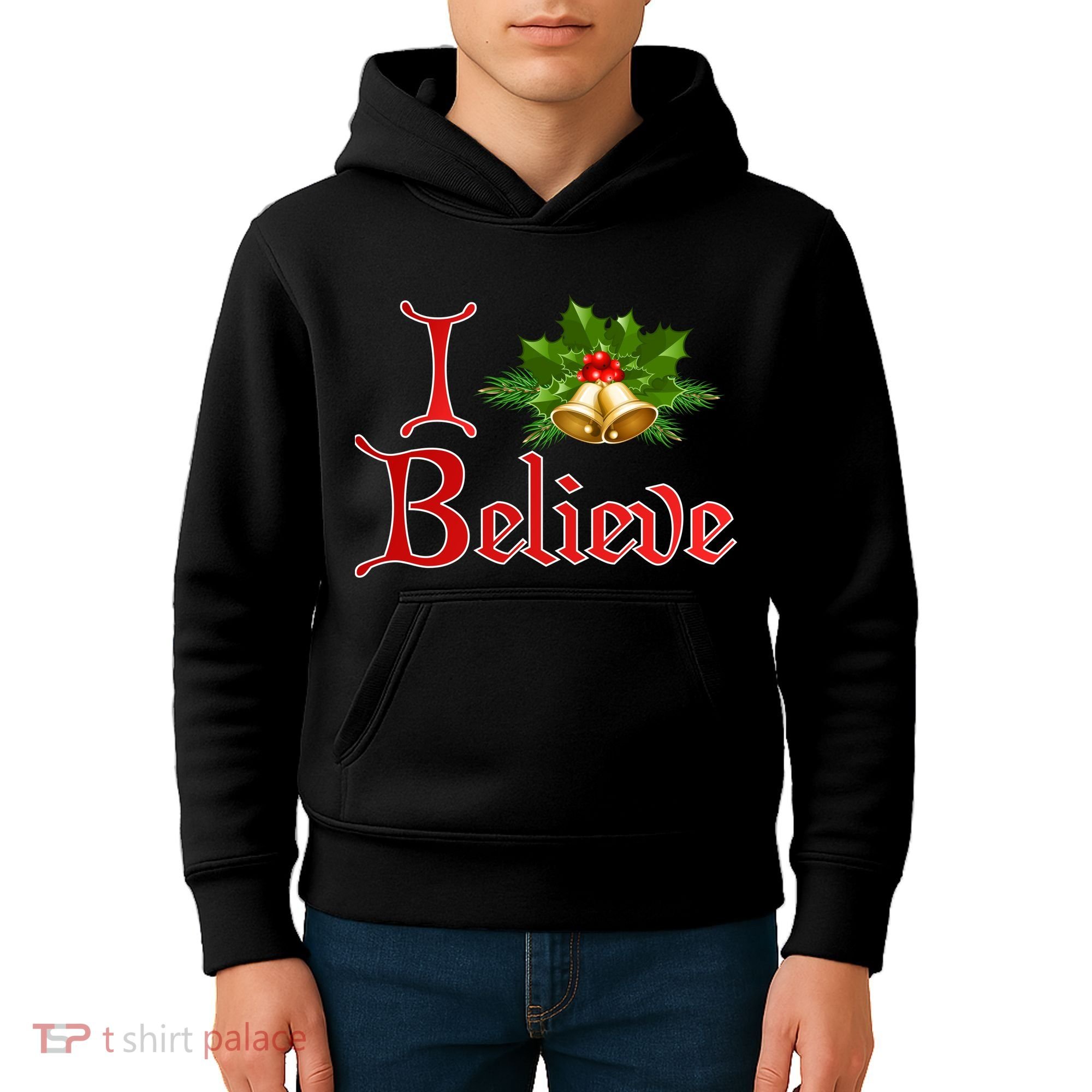 I Believe Christmas Bells Kids Hoodie