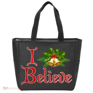 I Believe Christmas Bells Tote Bag