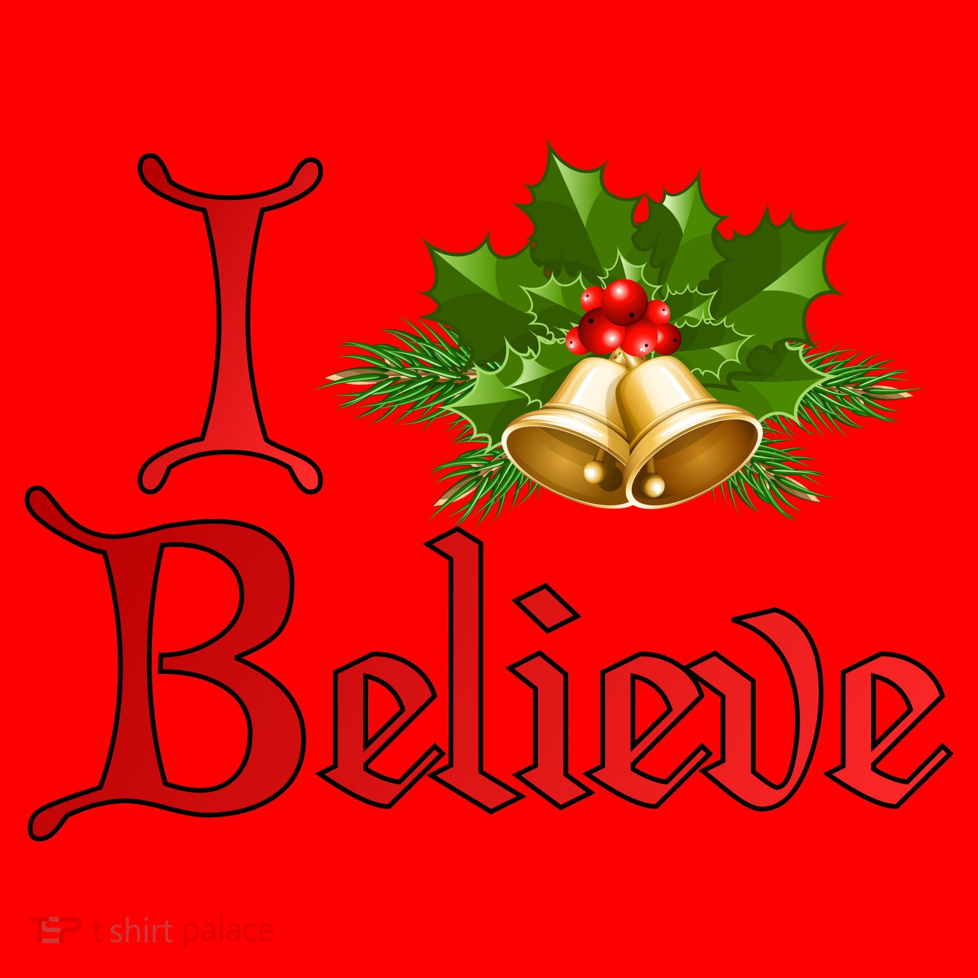 I Believe Christmas Bells Santa Hat