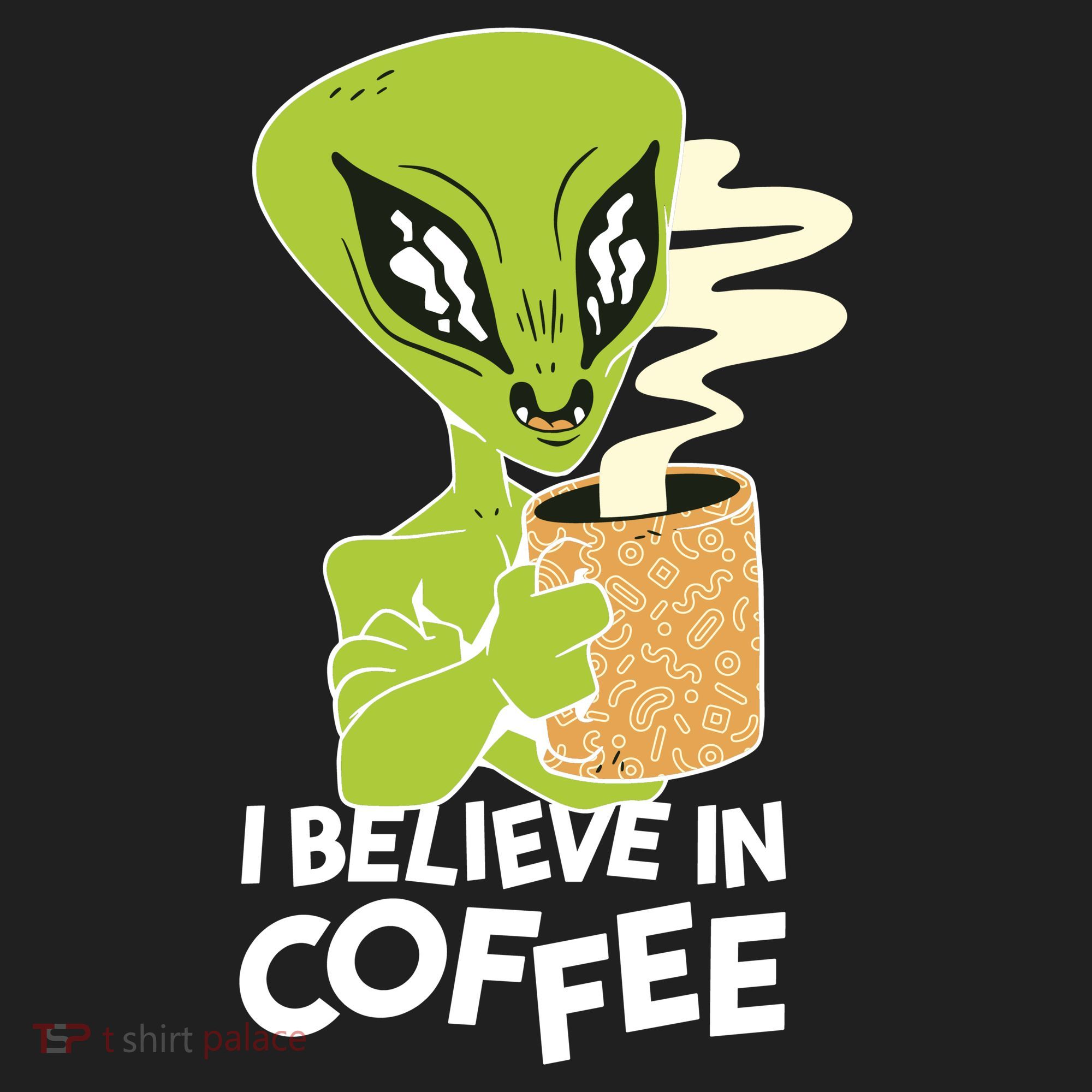 I Believe In Coffee Alien Women's Sweatshirt