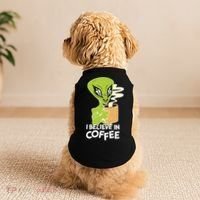 I Believe In Coffee Alien Doggie Tank thumb 2