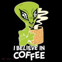 I Believe In Coffee Alien Hoodie thumb 7