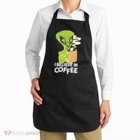 I Believe In Coffee Alien Apron thumb 2
