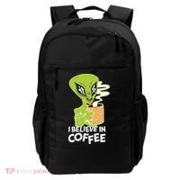 I Believe In Coffee Alien Backpack thumb 0