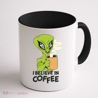 I Believe In Coffee Alien Coffee Mug thumb 1
