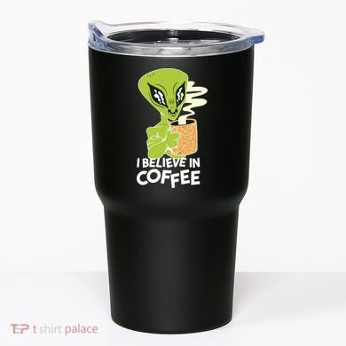 I Believe In Coffee Alien Tumbler