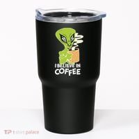 I Believe In Coffee Alien Tumbler thumb 0