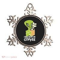I Believe In Coffee Alien Ornament thumb 0