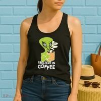 I Believe In Coffee Alien Women's Tank Top thumb 2