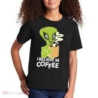 I Believe In Coffee Alien Kids T-Shirt thumb 2