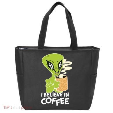 I Believe In Coffee Alien Tote Bag