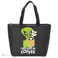 I Believe In Coffee Alien Tote Bag thumb 0