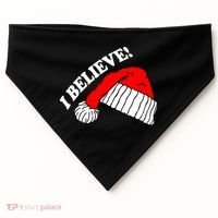 I Believe In Santa Claus Christmas USA-Made Doggie Bandana thumb 0