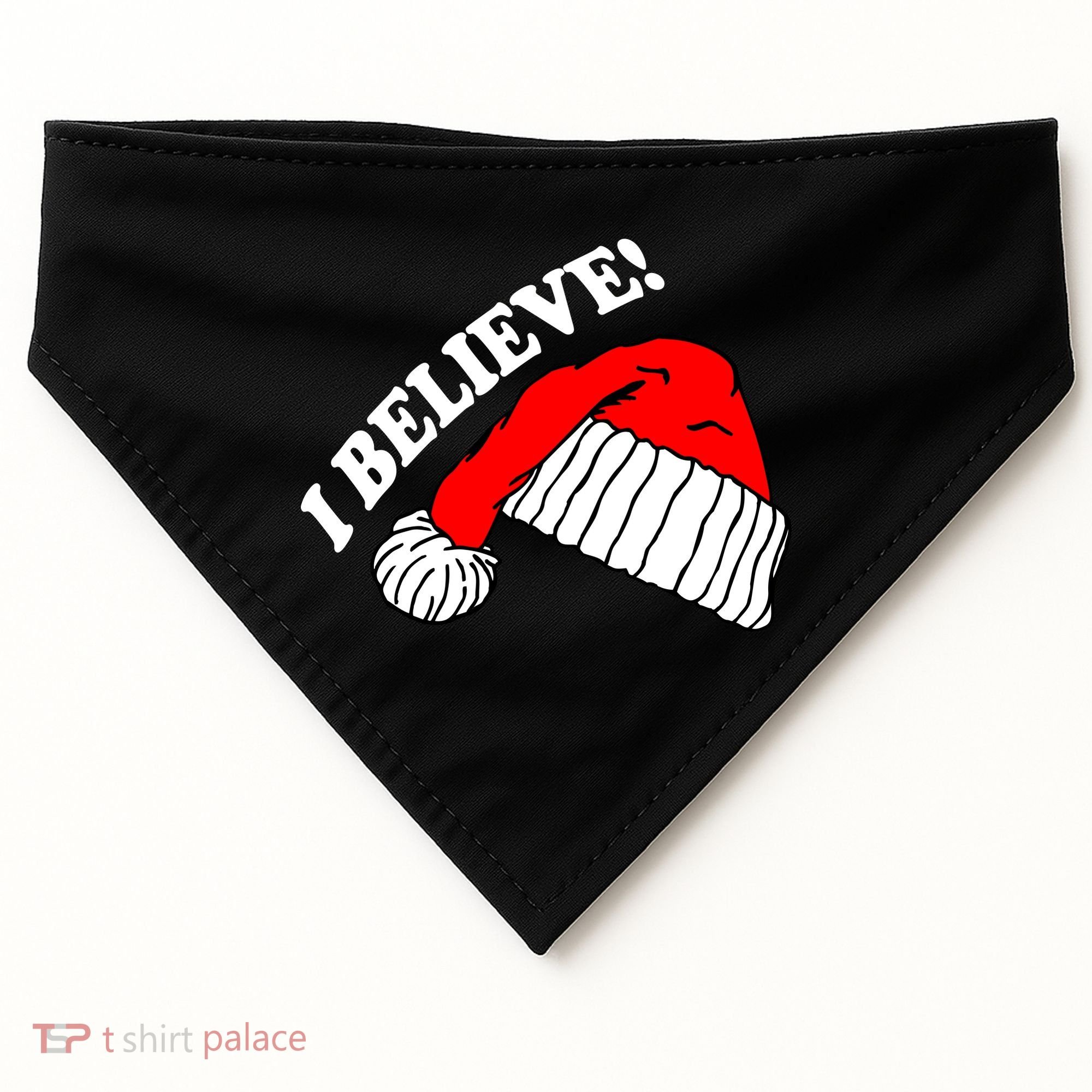 I Believe In Santa Claus Christmas USA-Made Doggie Bandana