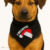 I Believe In Santa Claus Christmas USA-Made Doggie Bandana thumb 1