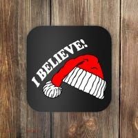 I Believe In Santa Claus Christmas Coaster thumb 0
