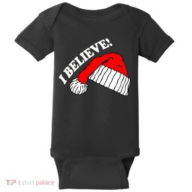I Believe In Santa Claus Christmas Baby Bodysuit