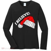 I Believe In Santa Claus Christmas Women's Long Sleeve Shirt thumb 0