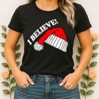 I Believe In Santa Claus Christmas Women's T-Shirt thumb 2