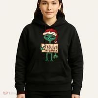 I Believe In Santa Funny Alien Christmas Hoodie thumb 5