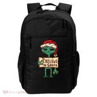 I Believe In Santa Funny Alien Christmas Backpack thumb 0