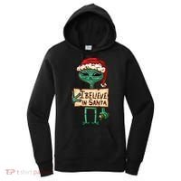 I Believe In Santa Funny Alien Christmas Women's Hoodie thumb 0