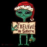 I Believe In Santa Funny Alien Christmas Women's Hoodie thumb 2