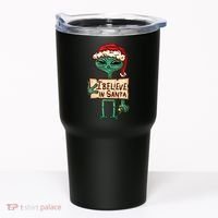 I Believe In Santa Funny Alien Christmas Tumbler thumb 0