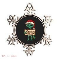 I Believe In Santa Funny Alien Christmas Ornament thumb 0
