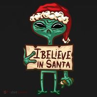 I Believe In Santa Funny Alien Christmas Women's Tank Top thumb 5