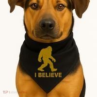 I Believe Sasquatch Bigfoot USA-Made Doggie Bandana thumb 1