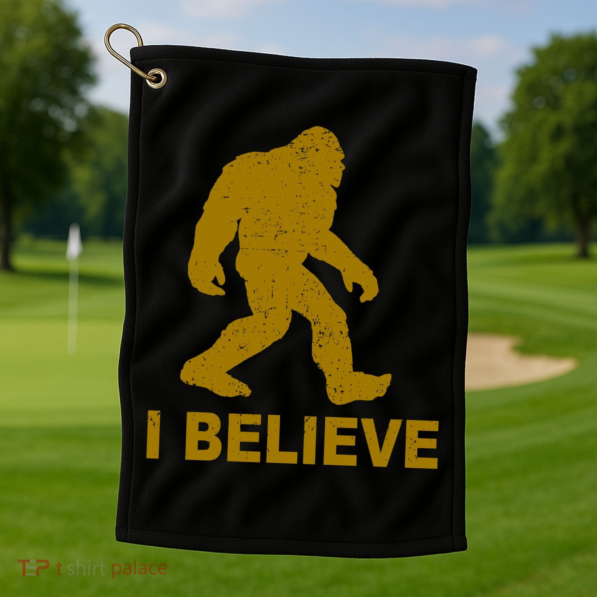 I Believe Sasquatch Bigfoot Golf Towel