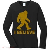 I Believe Sasquatch Bigfoot Women's Long Sleeve Shirt thumb 0
