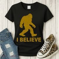 I Believe Sasquatch Bigfoot Women's T-Shirt thumb 3