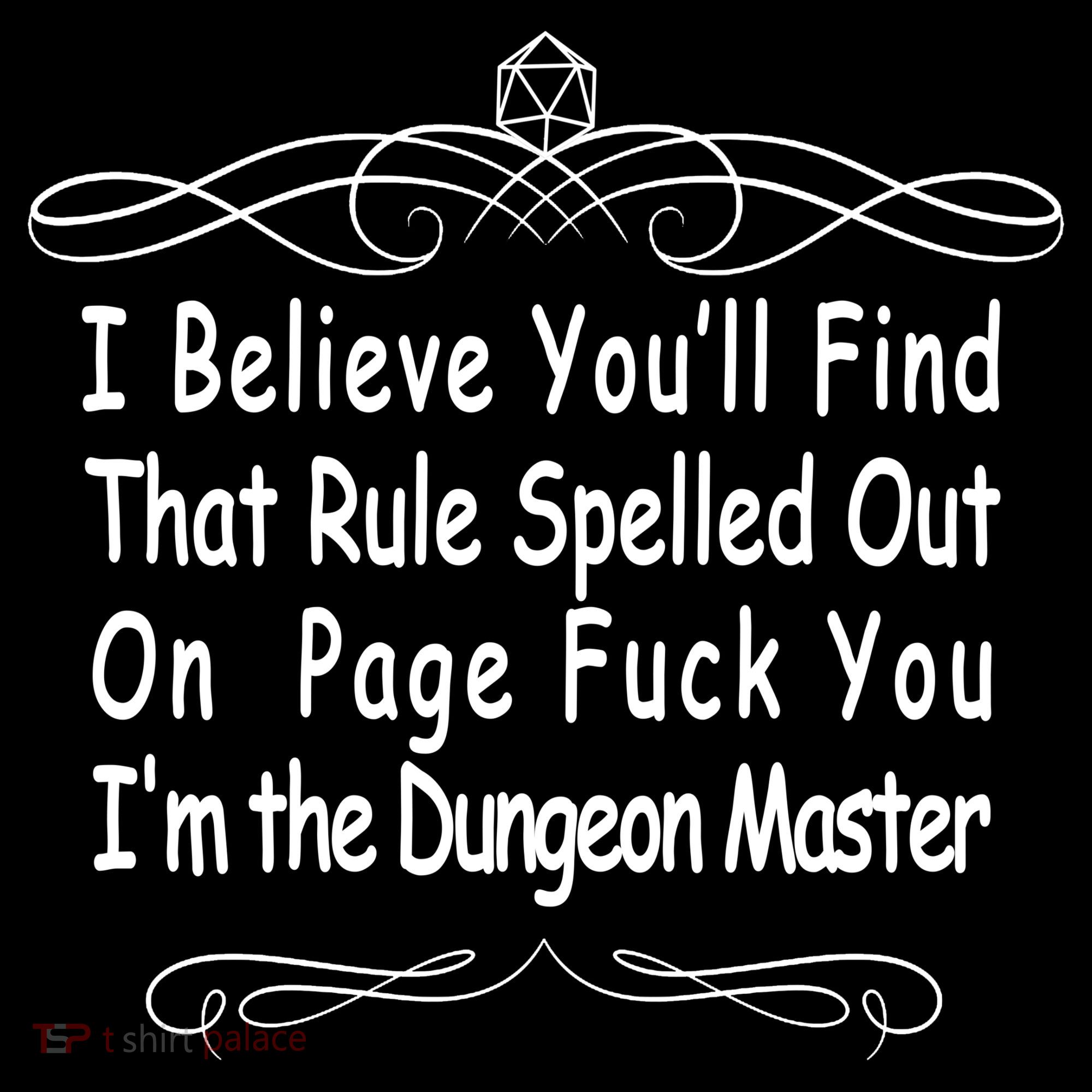 I Believe You'll That Rule Dungeon Master USA-Made Doggie Bandana