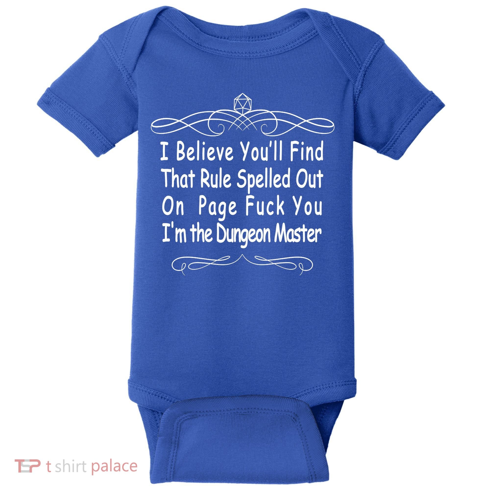 I Believe You'll That Rule Dungeon Master Baby Bodysuit