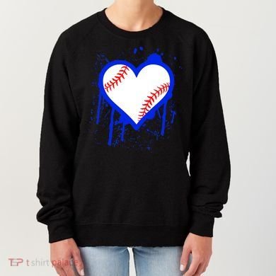 I Bleed Blue Baseball Heart Women's Sweatshirt