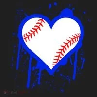 I Bleed Blue Baseball Heart Women's Sweatshirt thumb 2