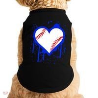 I Bleed Blue Baseball Heart Doggie Tank thumb 0