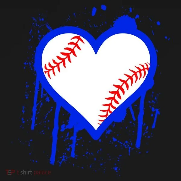 I Bleed Blue Baseball Heart Doggie Tank