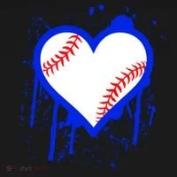I Bleed Blue Baseball Heart Bucket Hat thumb 4